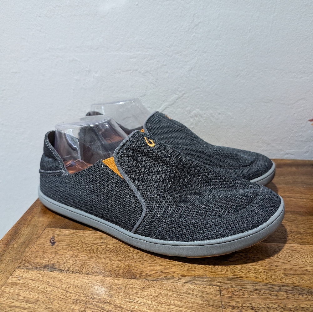 Olukia Nohea Mesh Gray Orange 10188-4242 Slip-On Shoes Men's Size‎ 10 US/43 EU
